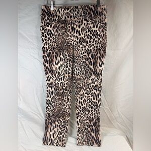 Chicos Stretch Pull‎ On Pant Tiger Print Womens Size 1.5